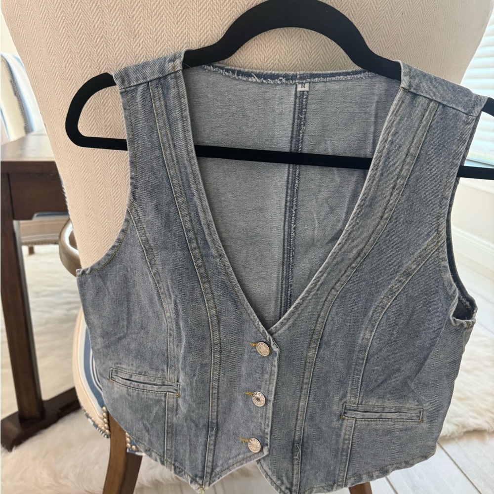 Amazon Gray Denim Vest